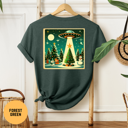 Funny Alien Christmas Shirt, Guys Seasons Greetings T-Shirt, Men's Christmas Tee, Alien Abduction Christmas Tee