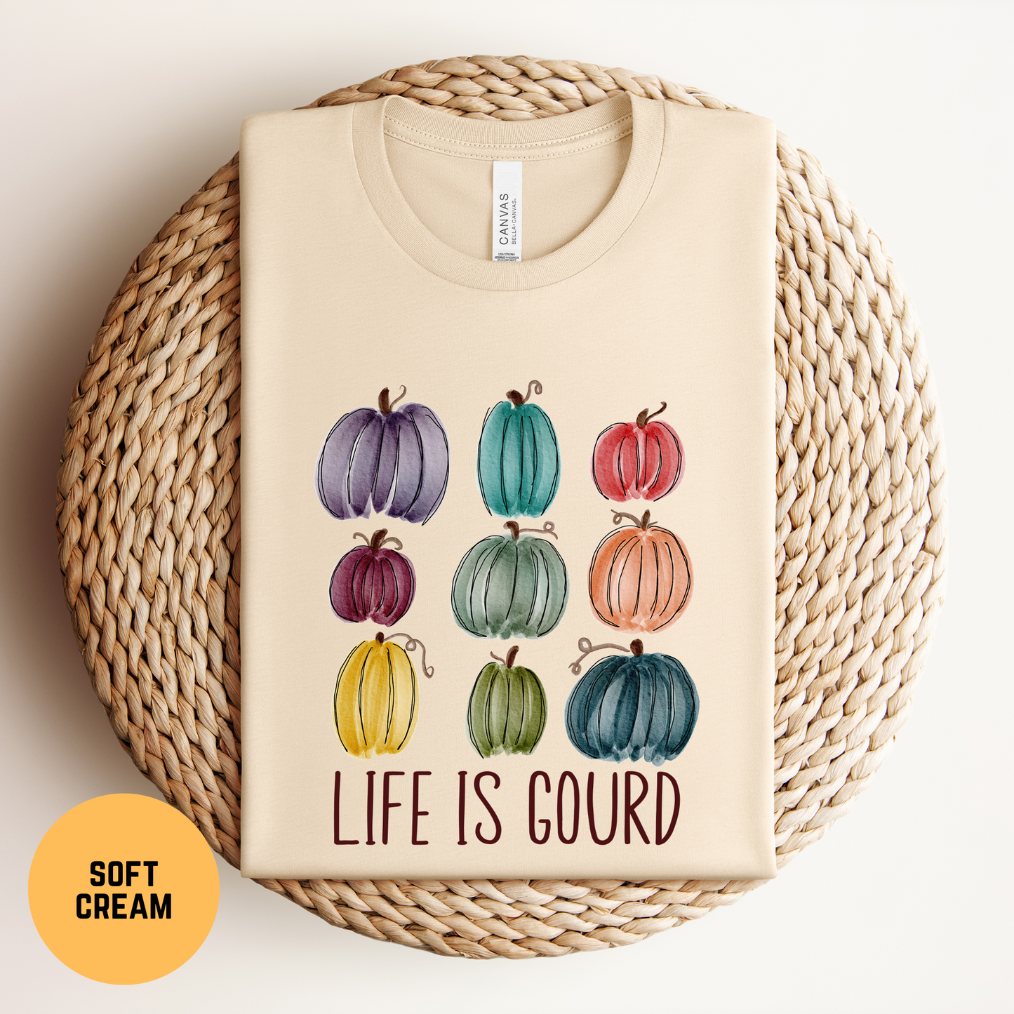 Life is Gourd T-Shirt, Punny Fall Shirt, Cute Pumpkin Patch Tee