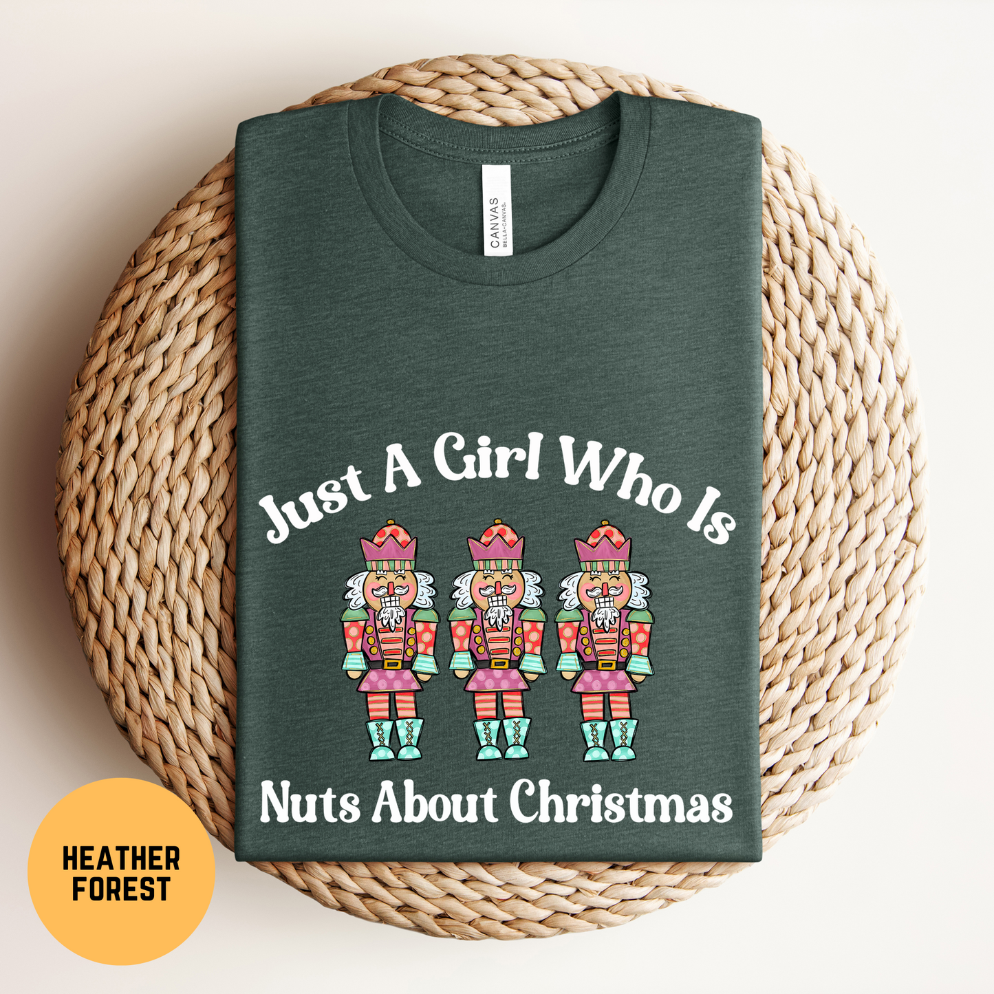 Girls Pink Nutcracker Christmas Shirt, Nuts About Christmas T-shirt, Funny Nutcracker Tee