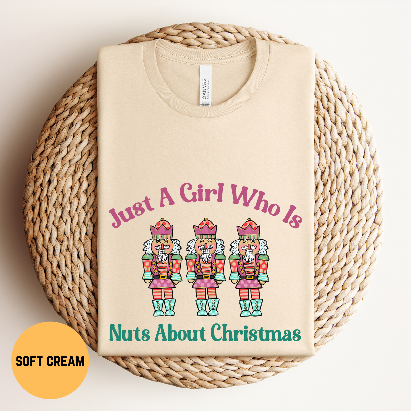 Girls Pink Nutcracker Christmas Shirt, Nuts About Christmas T-shirt, Funny Nutcracker Tee