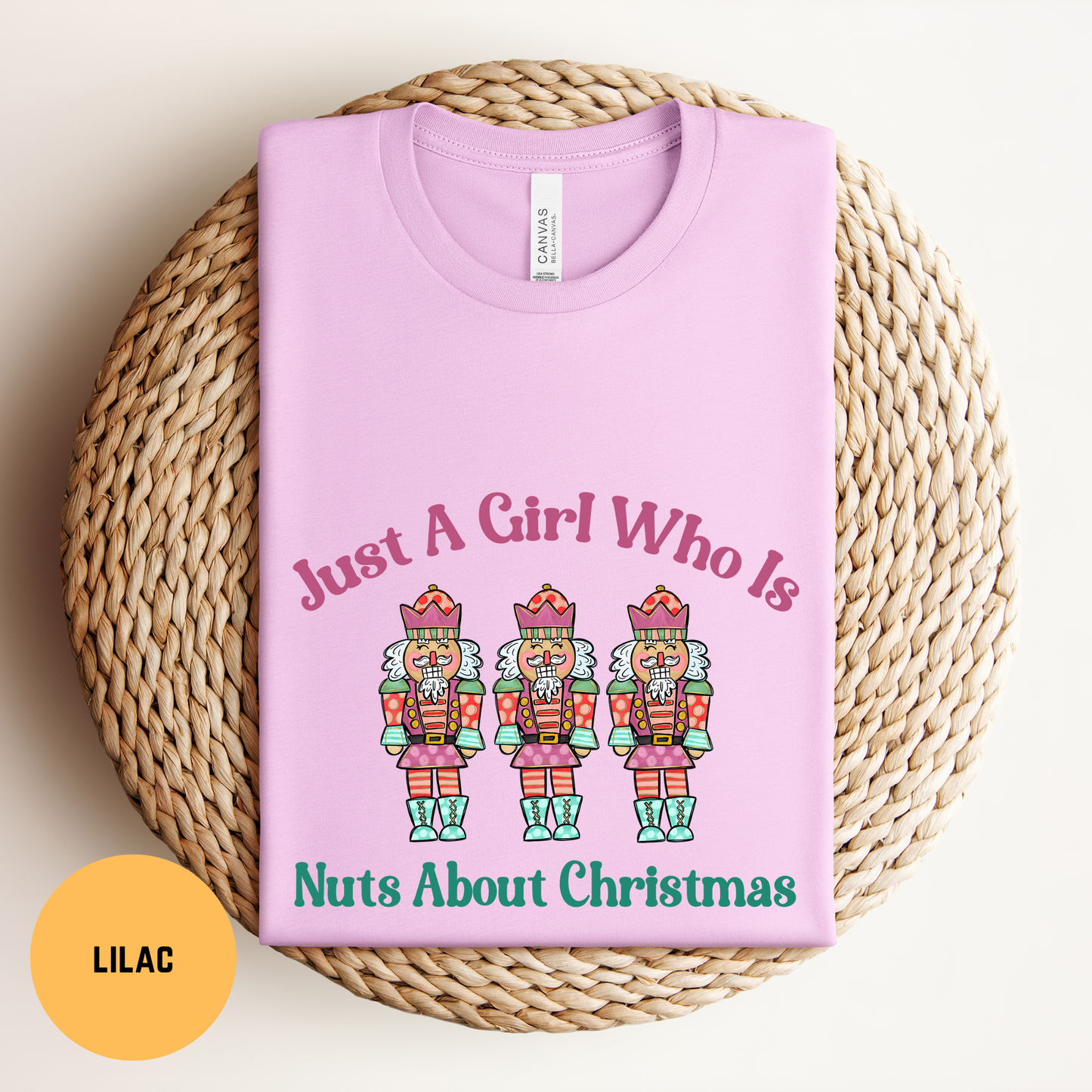 Girls Pink Nutcracker Christmas Shirt, Nuts About Christmas T-shirt, Funny Nutcracker Tee