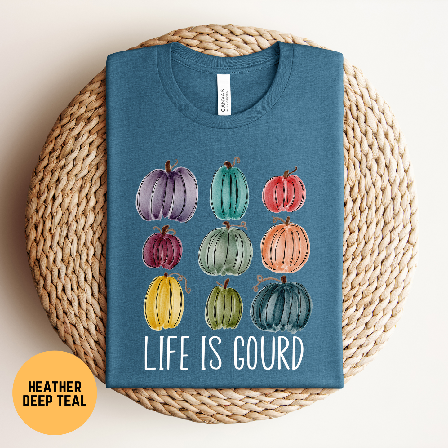 Life is Gourd T-Shirt, Punny Fall Shirt, Cute Pumpkin Patch Tee