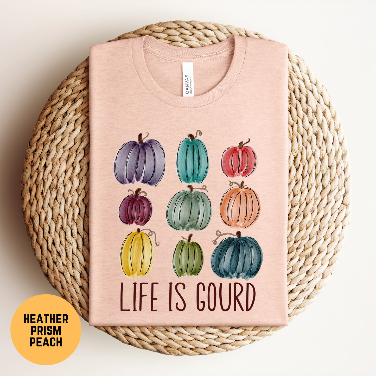 Life is Gourd T-Shirt, Punny Fall Shirt, Cute Pumpkin Patch Tee