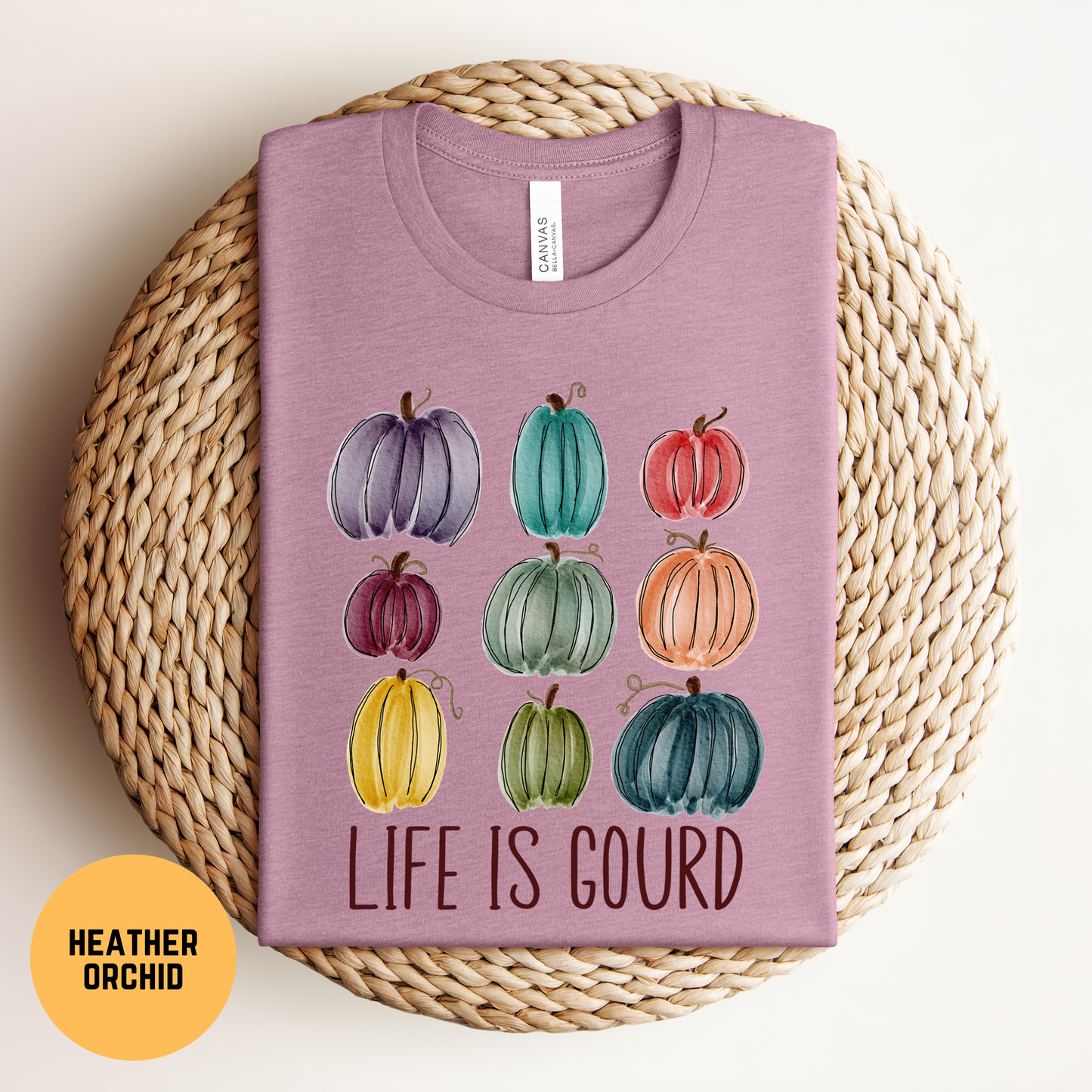 Life is Gourd T-Shirt, Punny Fall Shirt, Cute Pumpkin Patch Tee