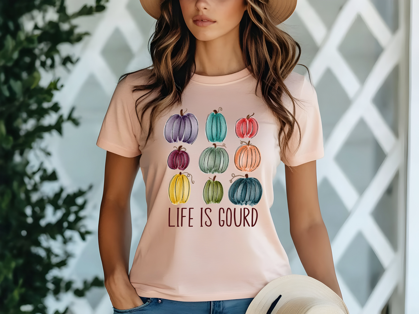 Life is Gourd T-Shirt, Punny Fall Shirt, Cute Pumpkin Patch Tee