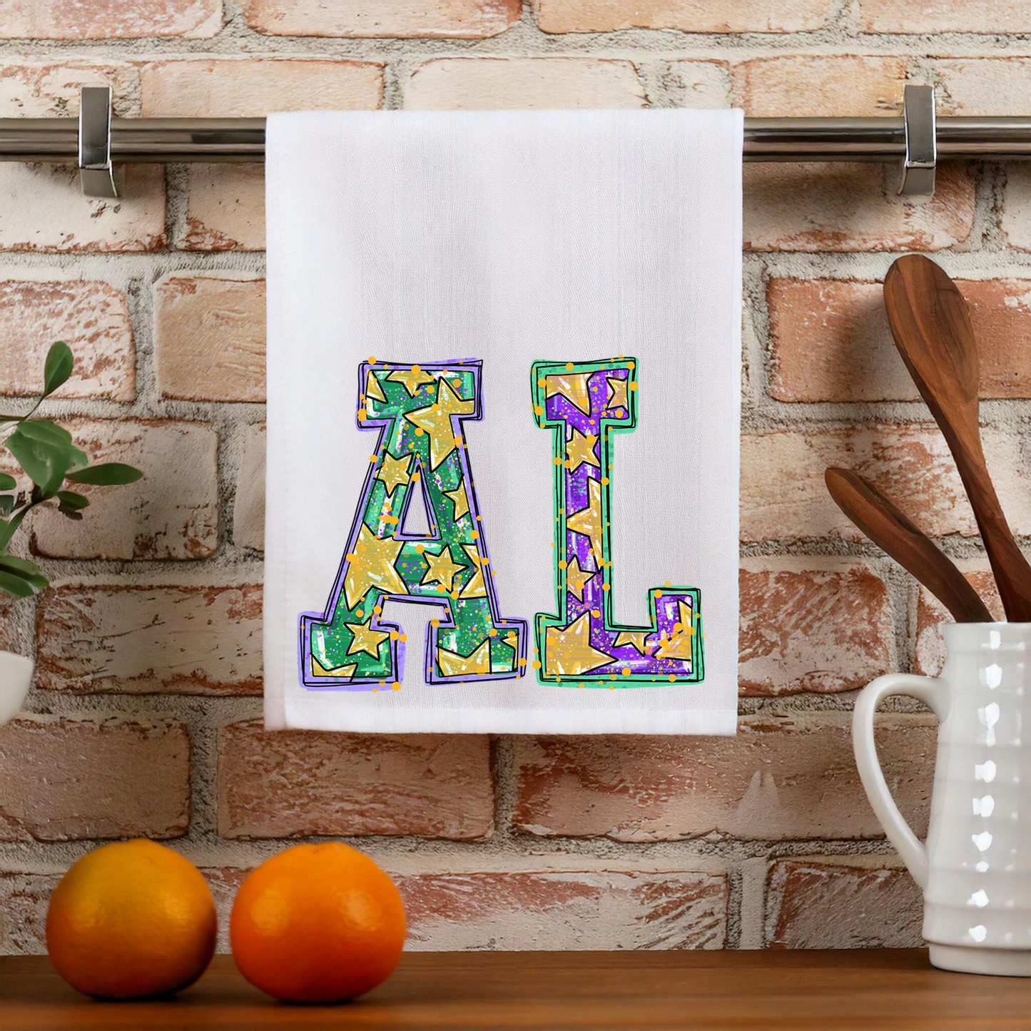 Alabama Mardi Gras Kitchen Towel