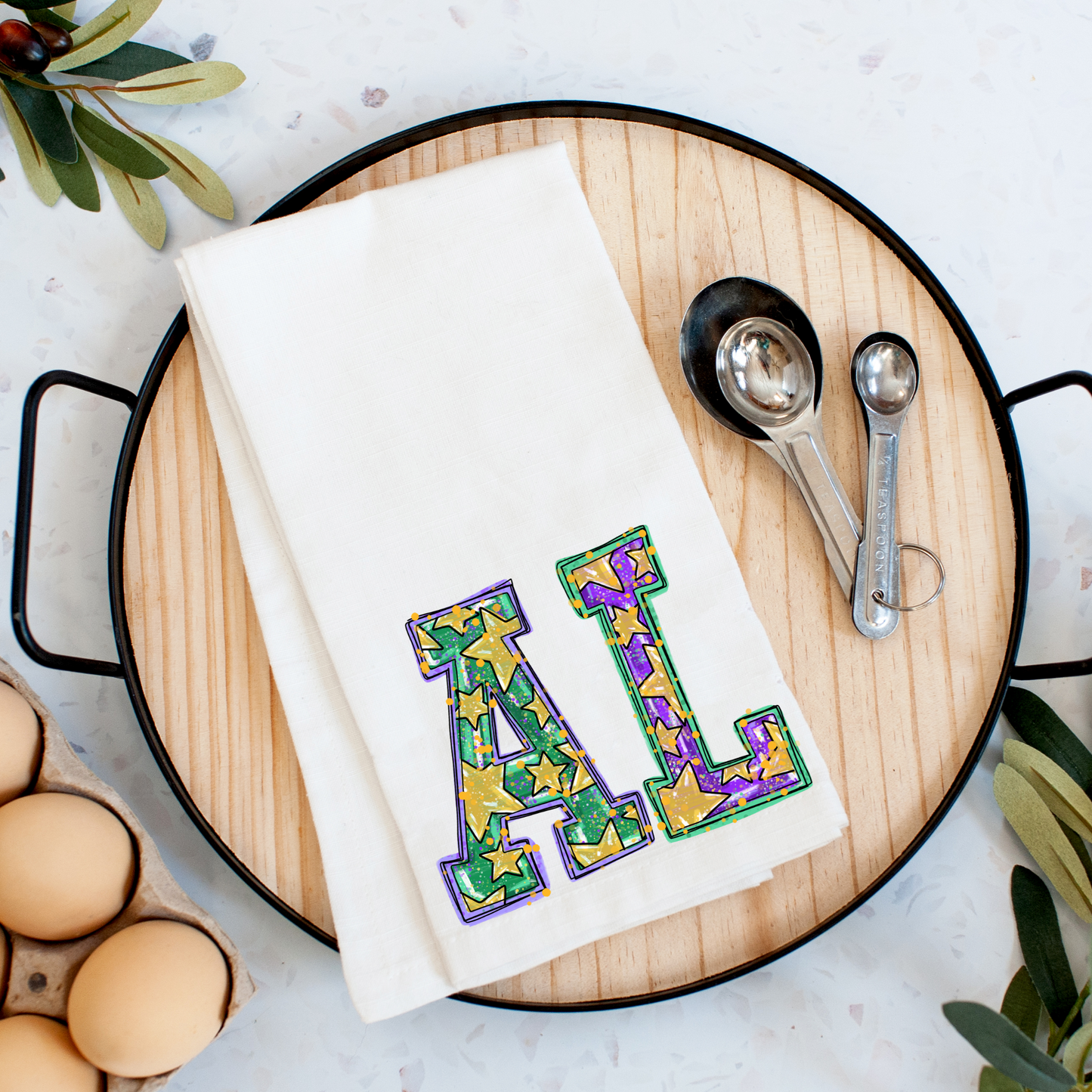 Alabama Mardi Gras Kitchen Towel