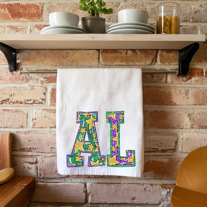 Alabama Mardi Gras Kitchen Towel