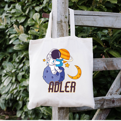 Boys Name Astronaut Tote Bag