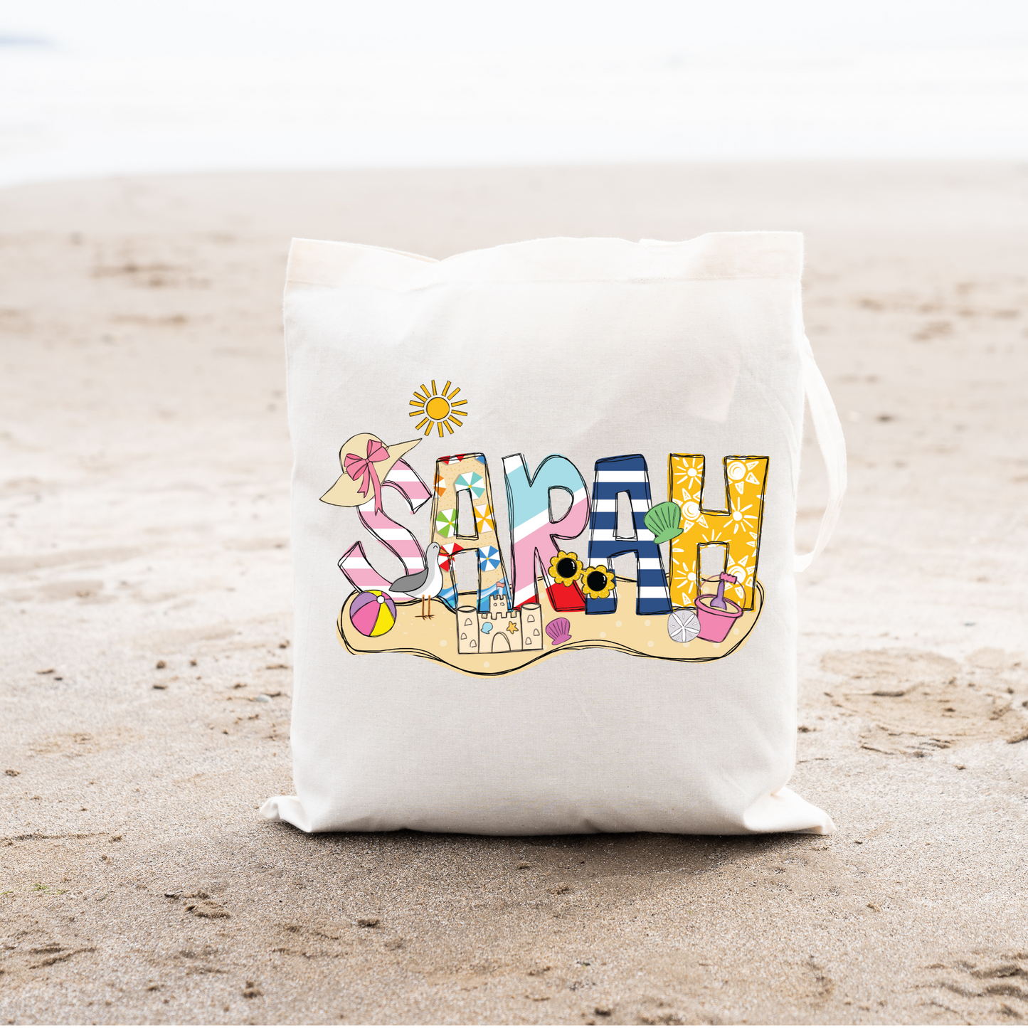 Personalized Girls Beach Bag