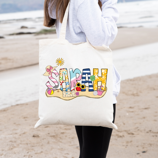 Personalized Girls Beach Bag