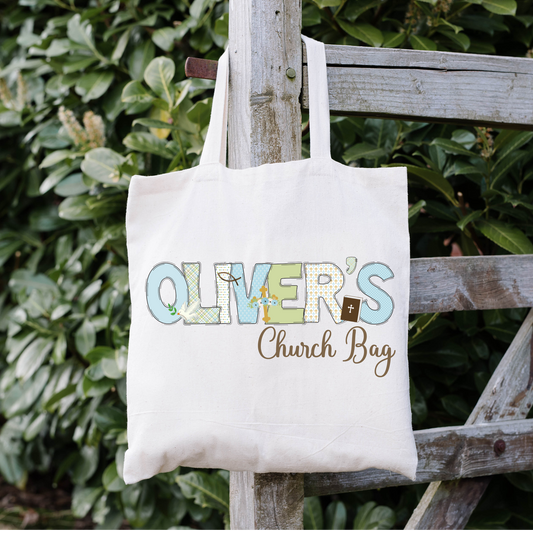 Custom Name Library Tote Bag