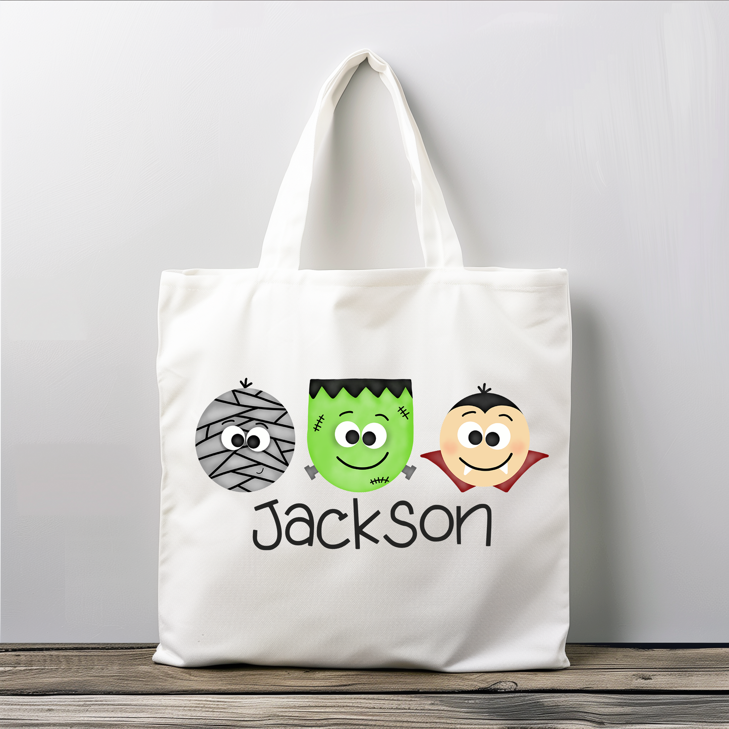 Personalized Boys Halloween Tote Bag