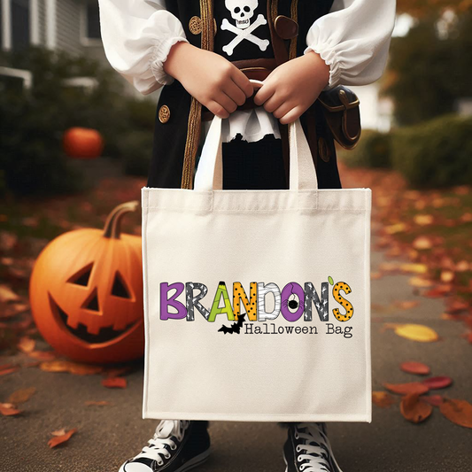 Boys Name Halloween Tote Bag