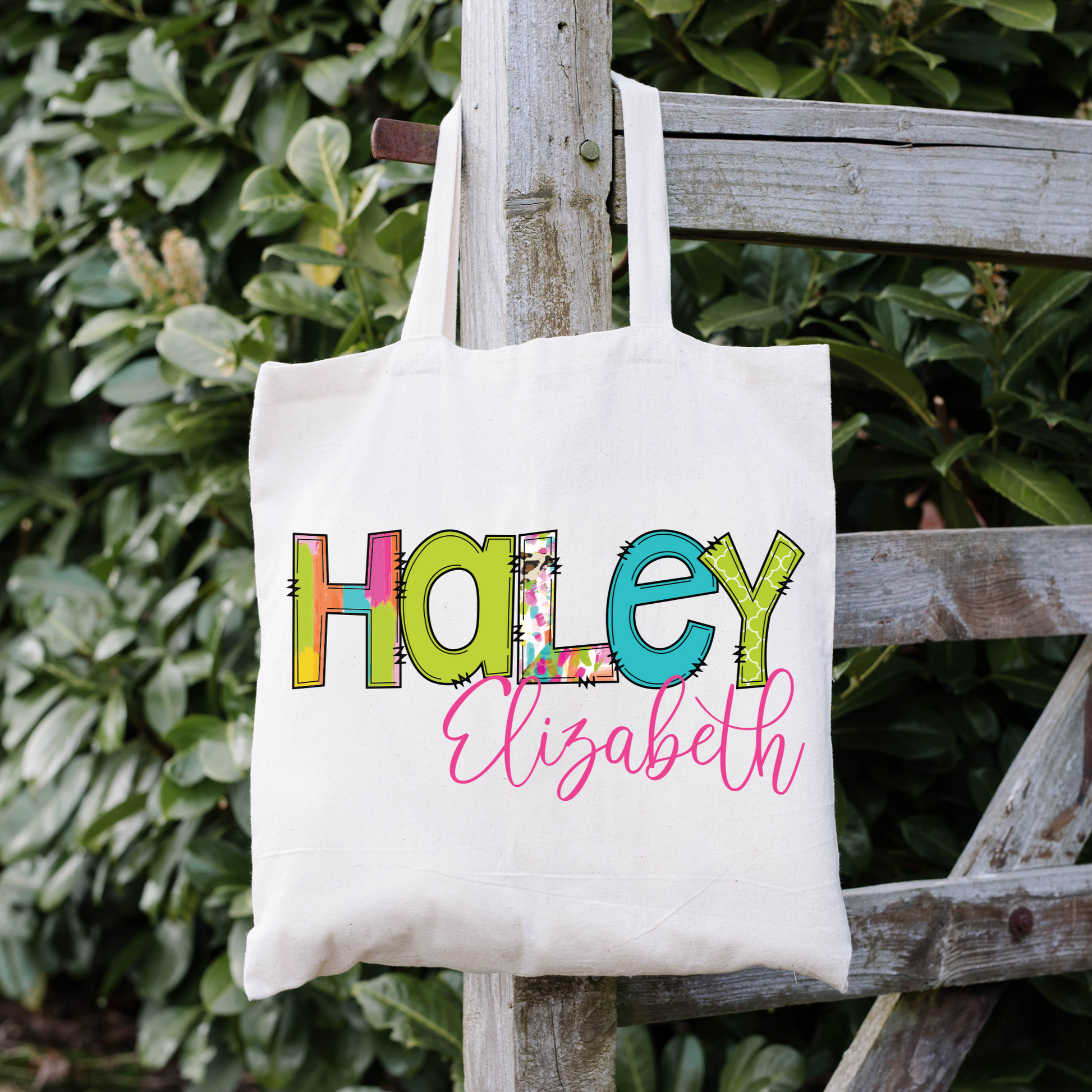 Personalized Girls Tote Bag