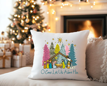 Nativity Christmas Pillow, Christian Christmas Pillowcase