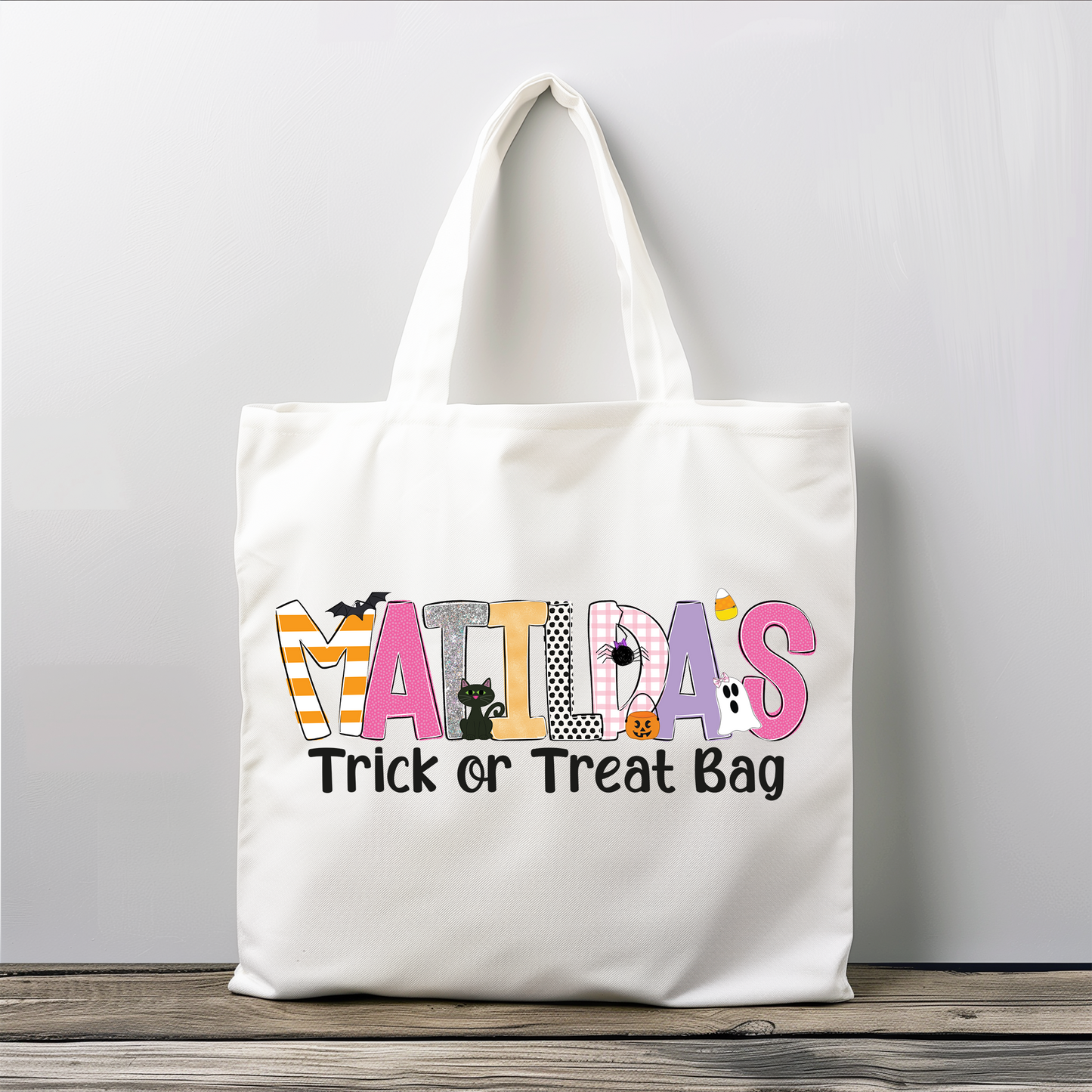 Cute Personalized Halloween Tote Bag