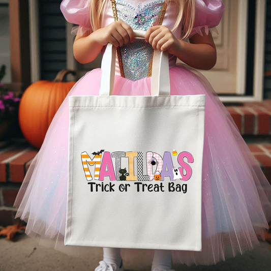 Cute Personalized Halloween Tote Bag