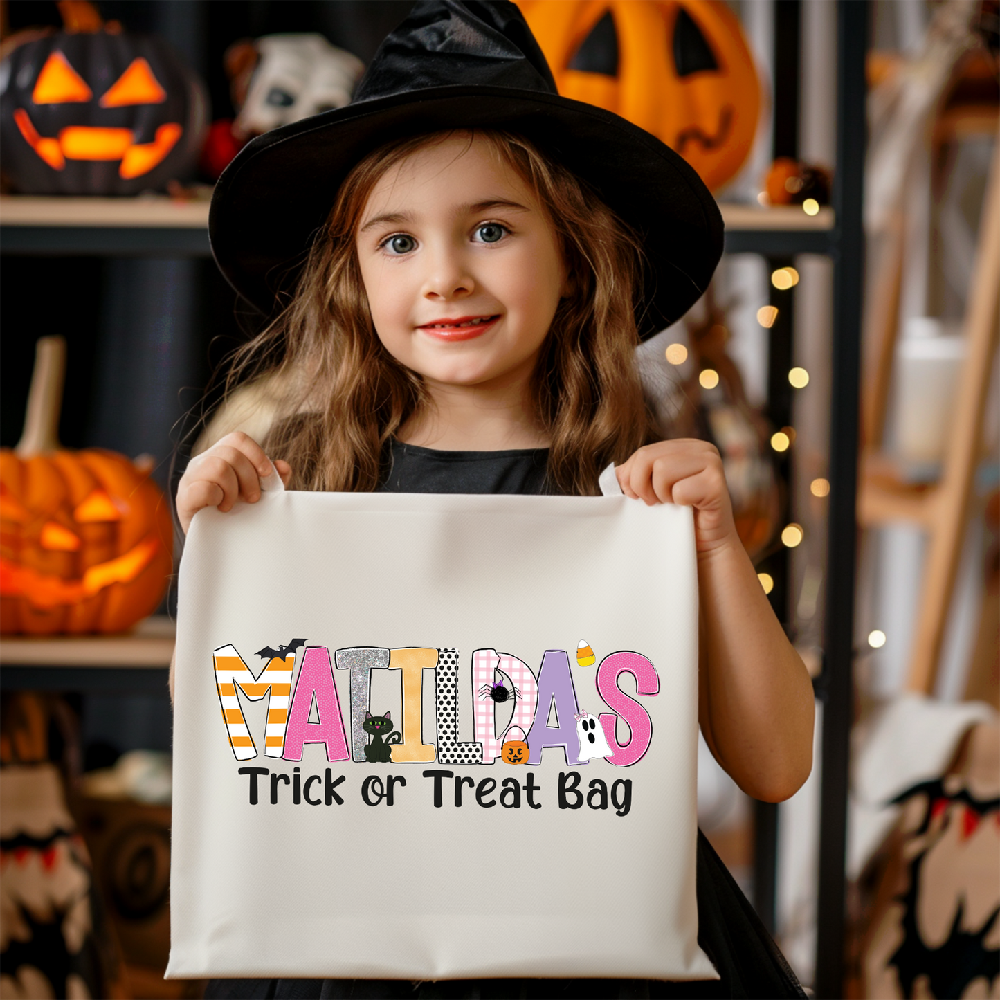 Cute Personalized Halloween Tote Bag