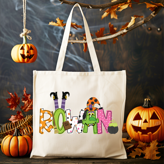 Personalized Girls Witch Halloween Bag