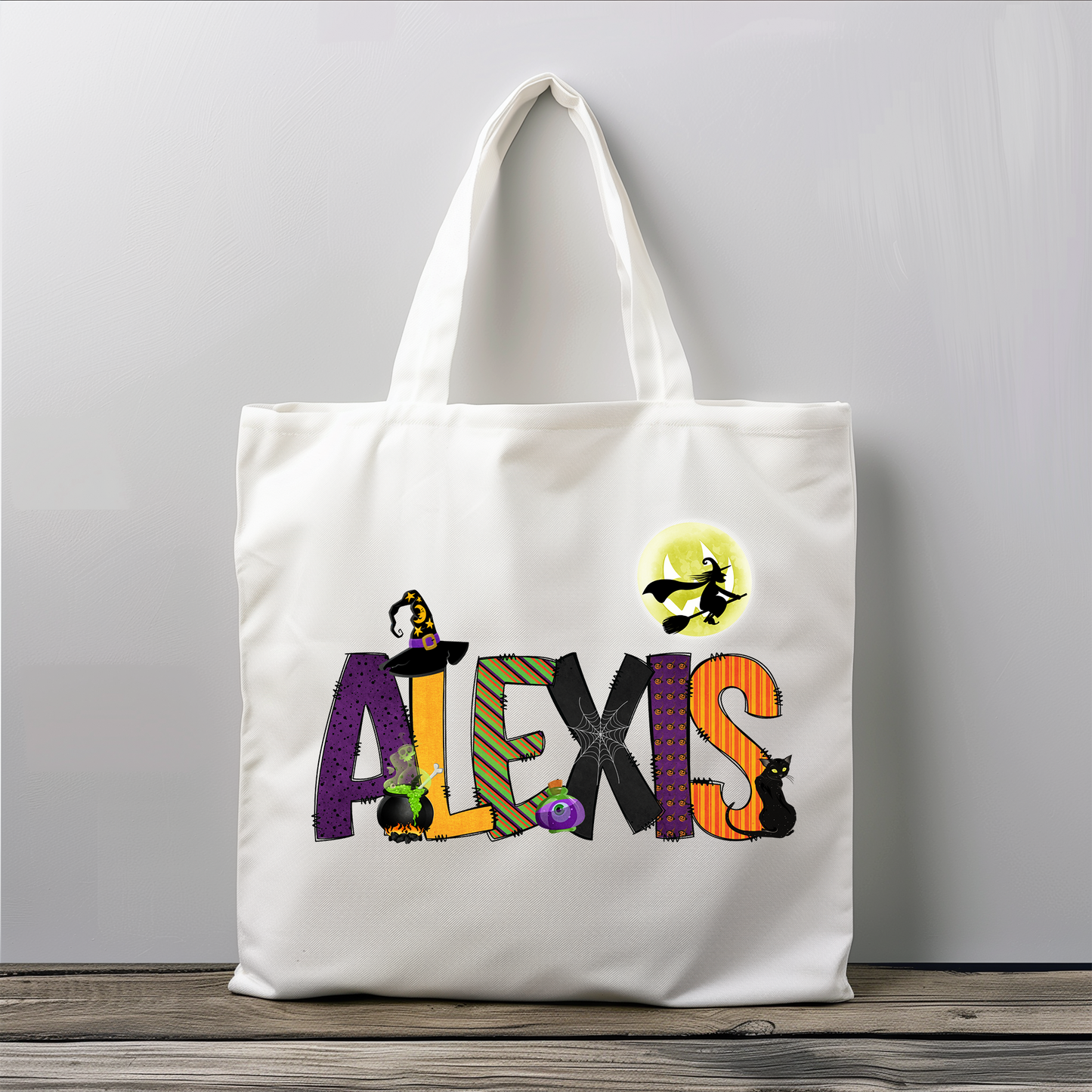 Girls Name Halloween Trick or Treat Bag