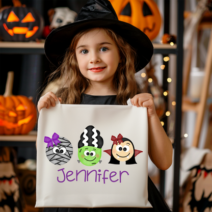 Girls Name Halloween Tote Bag