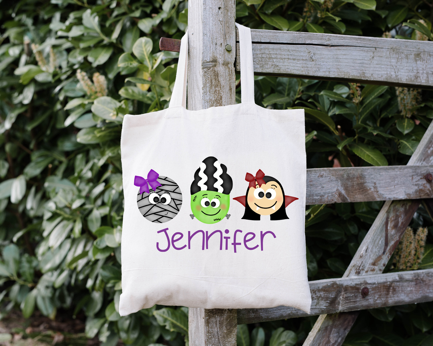 Girls Name Halloween Tote Bag