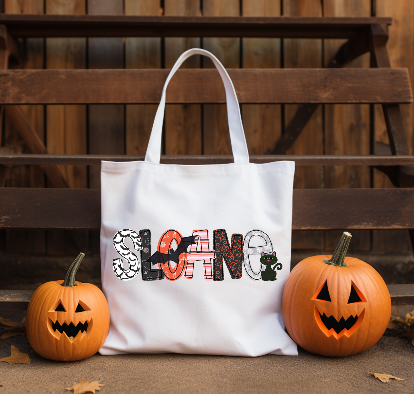 Girls Name Halloween Tote Bag