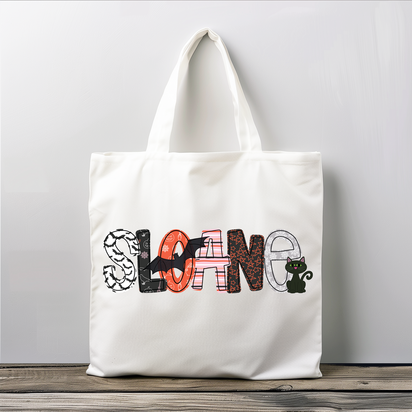 Girls Name Halloween Tote Bag