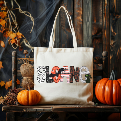 Girls Name Halloween Tote Bag