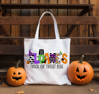 Personalized Girls Halloween Bag