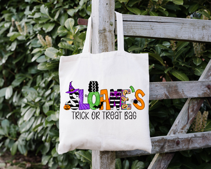 Personalized Girls Halloween Bag