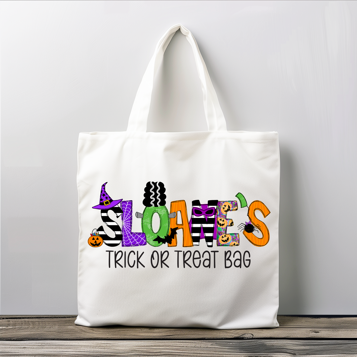 Personalized Girls Halloween Bag