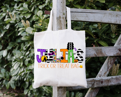 Personalized Trick or Treat Tote Bag