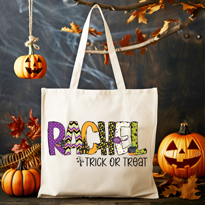 Personalized Girls Halloween Bag