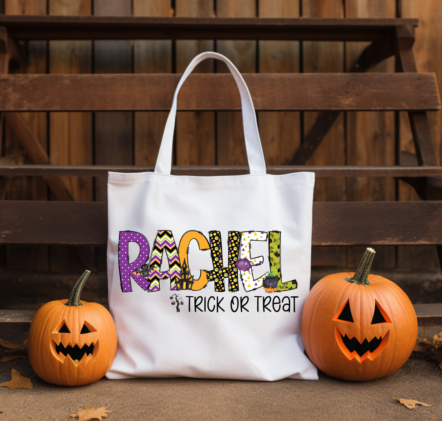 Personalized Girls Halloween Bag