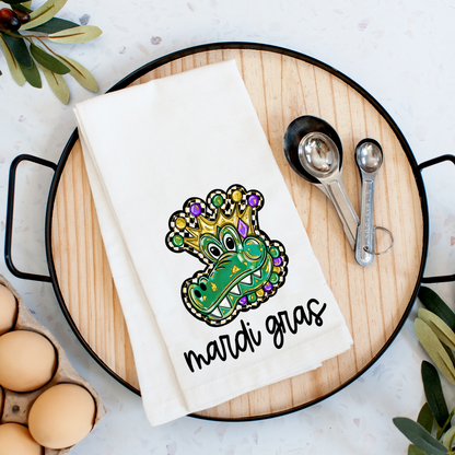 Mardi Gras Alligator Towel