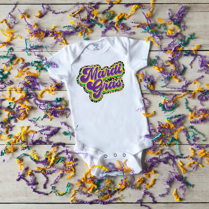 Retro Style Mardi Gras Onesie