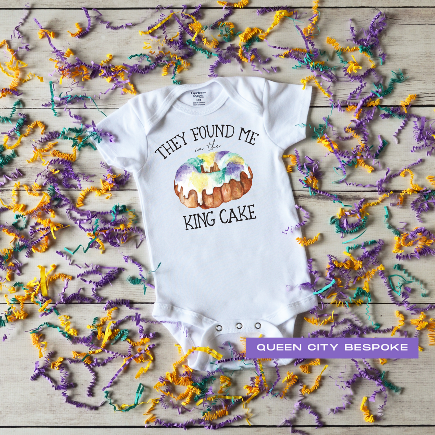 King Cake Baby Onesie