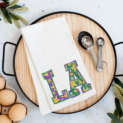 Louisiana Mardi Gras Kitchen Towel