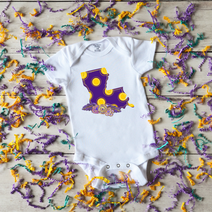 Louisiana State Baby Onesie