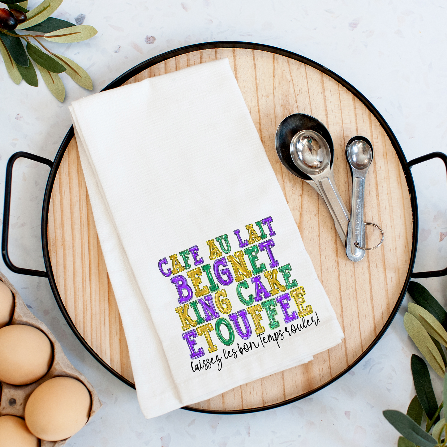 Mardi Gras Food Kitchen Towel