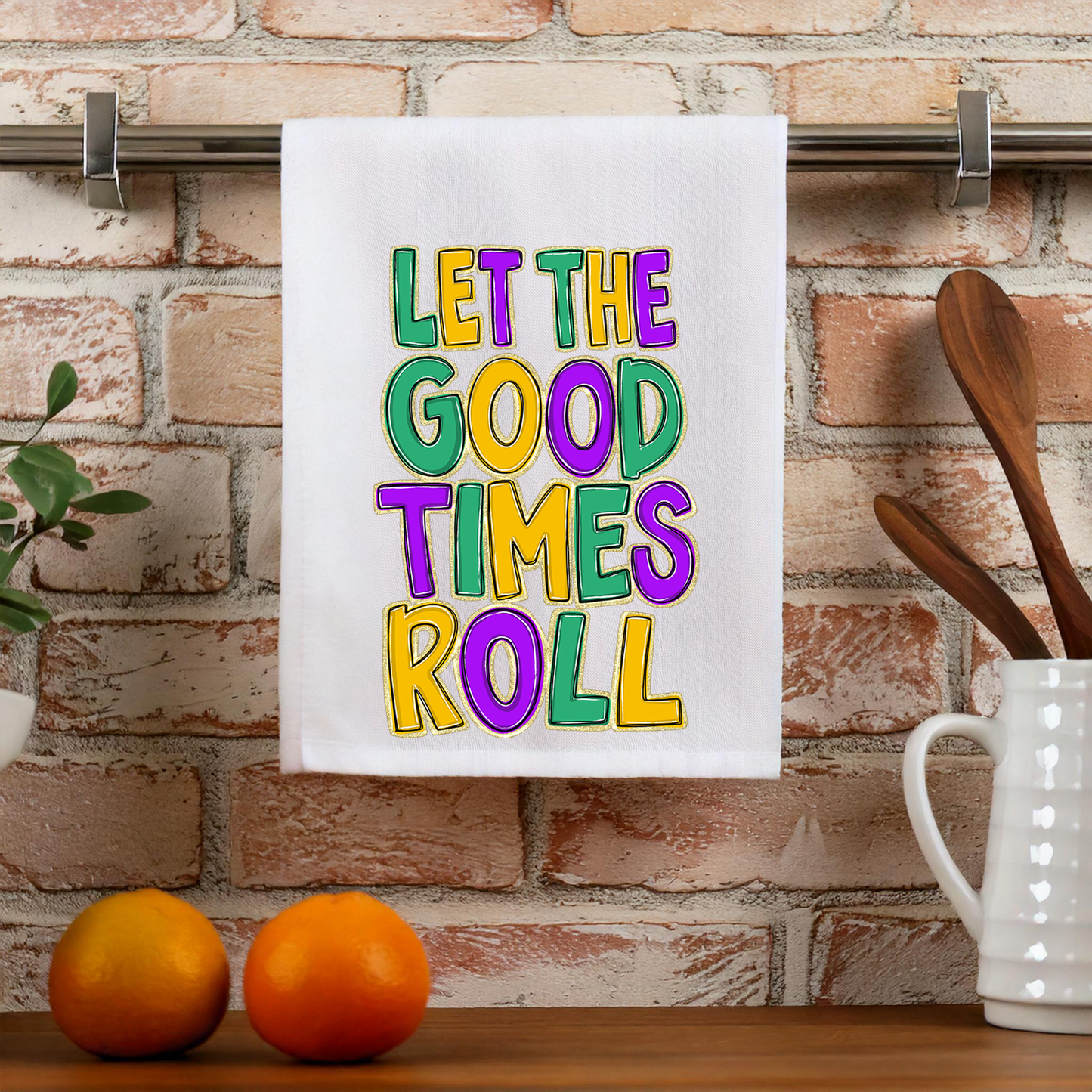 Mardi Gras Kitchen Tea Towel