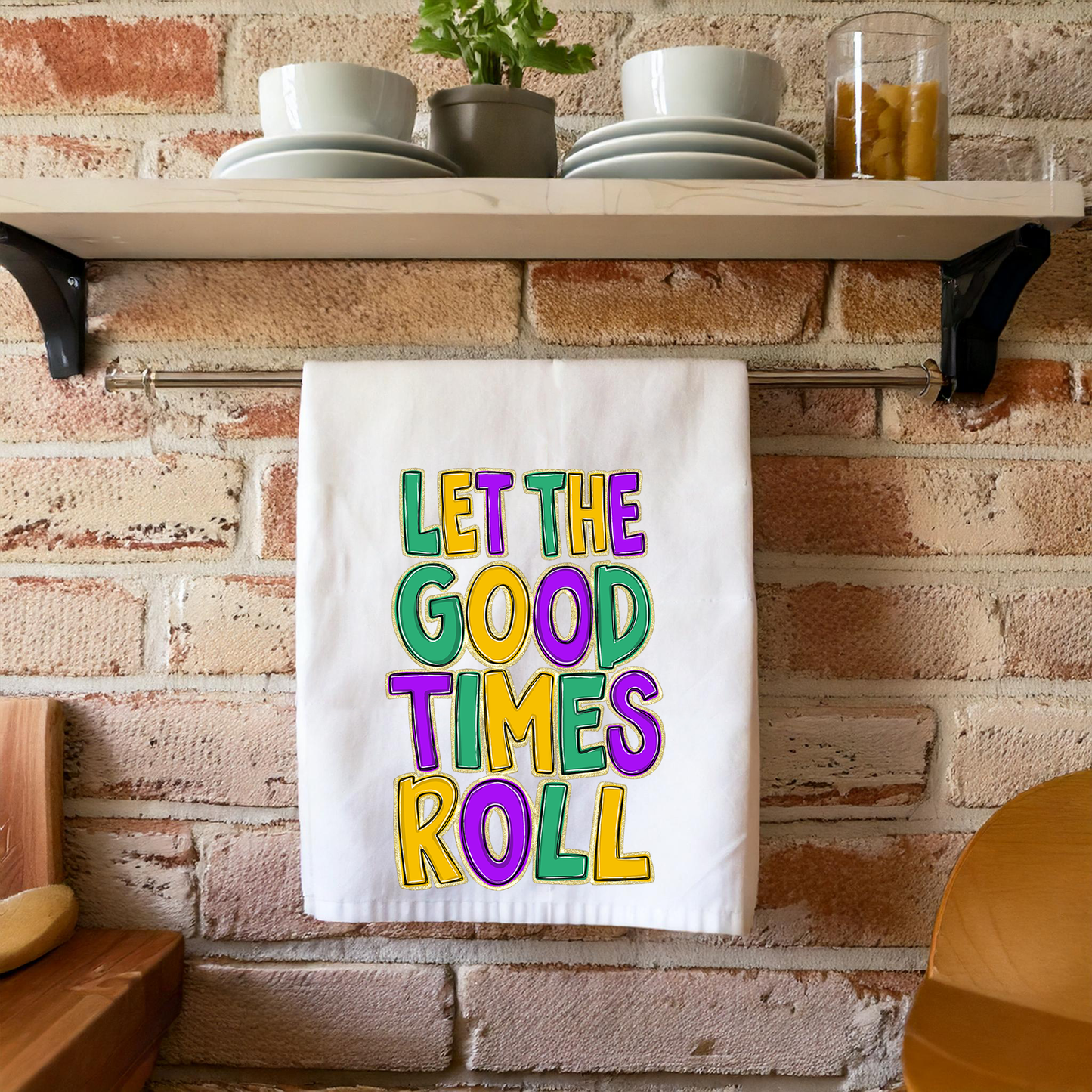 Mardi Gras Kitchen Tea Towel