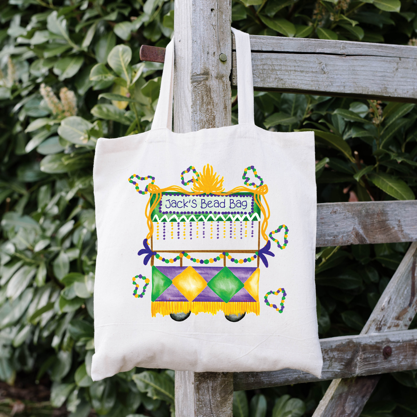 Personalized Mardi Gras Float Bag