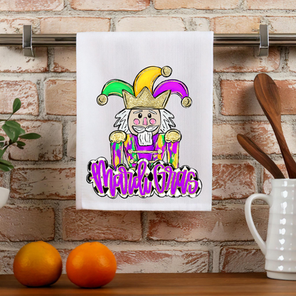 Mardi Gras Nutcracker Kitchen Towel