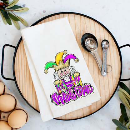 Mardi Gras Nutcracker Kitchen Towel