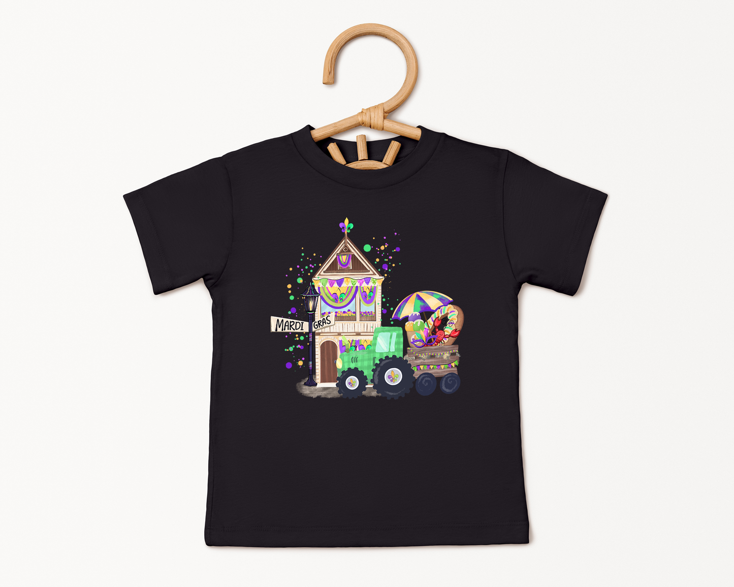 Mardi Gras Kids T-Shirt, Louisiana Mardi Gras Parade Scene Shirt