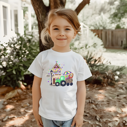 Mardi Gras Kids T-Shirt, Louisiana Mardi Gras Parade Scene Shirt