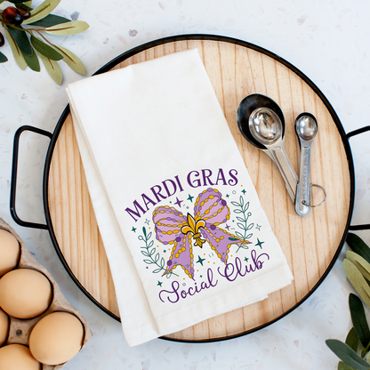 Mardi Gras Social Club Coquette Kitchen Towel